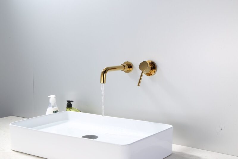 GOLD CONCEALED BASIN MIXER