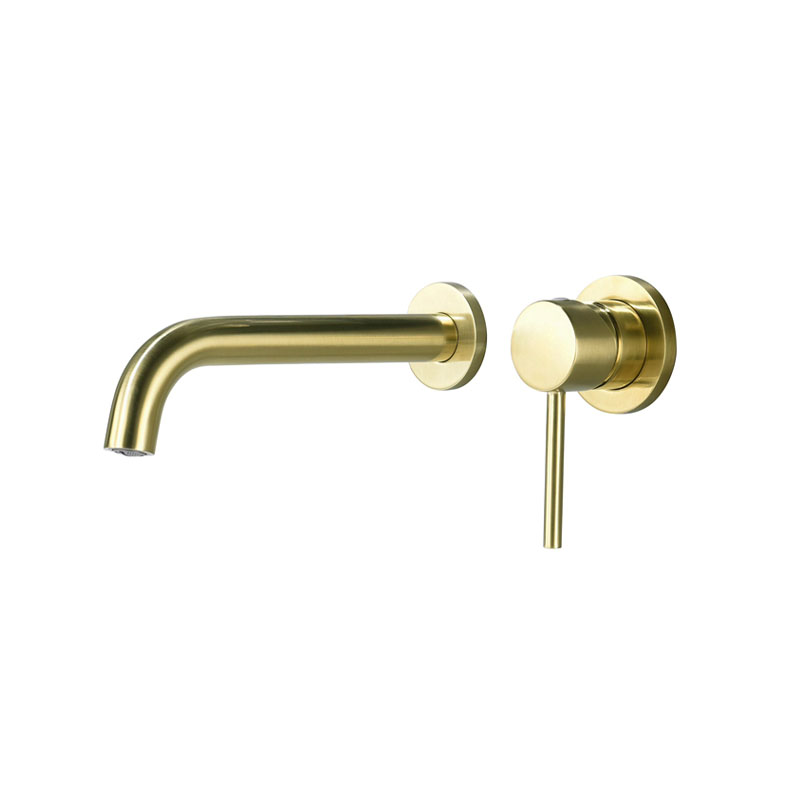 MATTE GOLD CONCEALED BASIN MIXER