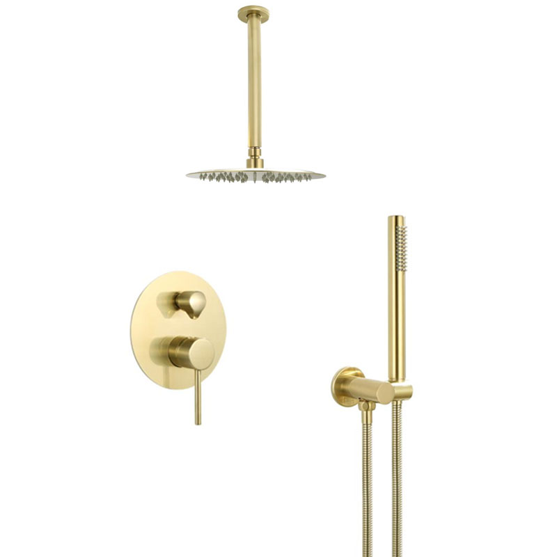 MATTE GOLD CONCEALED RAIN-SHOWER MIXER