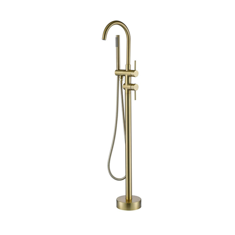 MATTE GOLD FLOOR-MOUNTED BATH-SHOWER MIXER