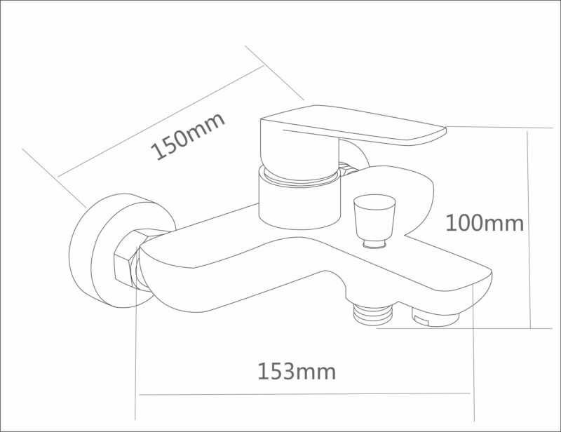 CHROME WHITE BATH SHOWER MIXER