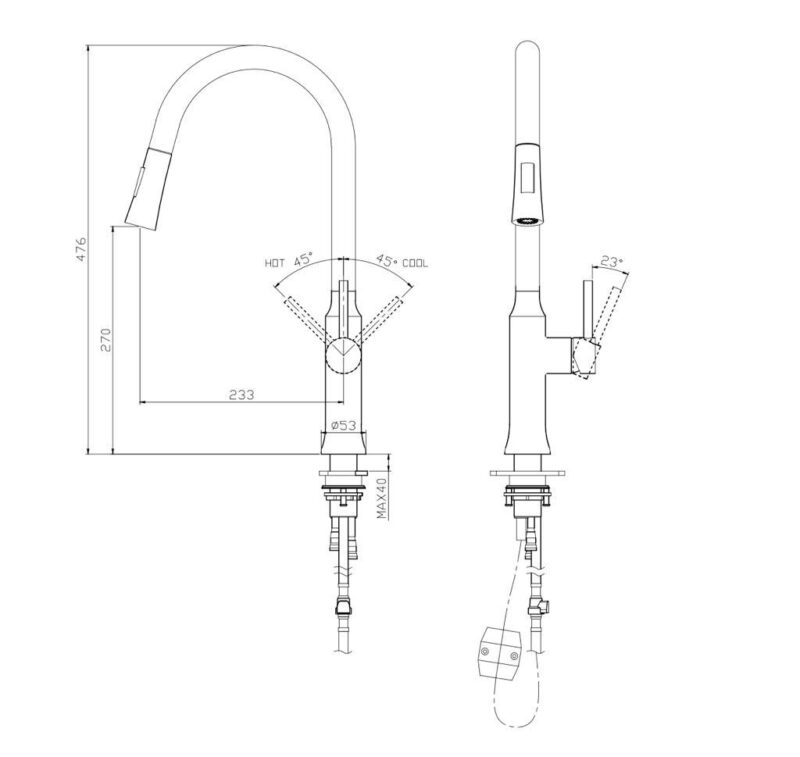 CHROME SINK MIXER