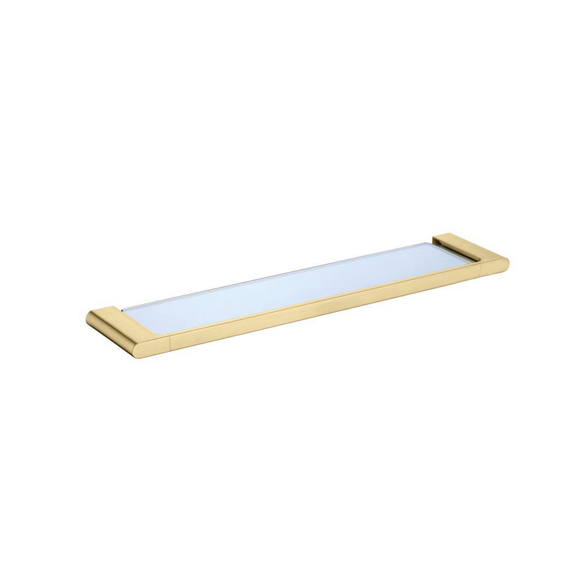 MATTE GOLD SINGLE GLASS SHELF