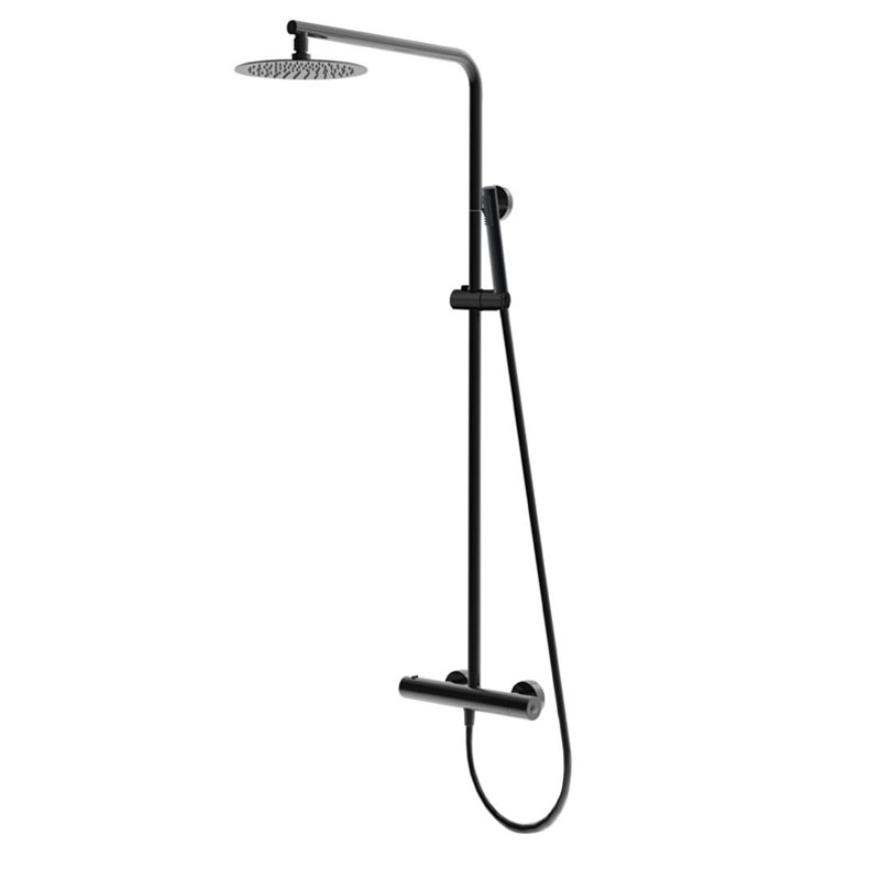 MATTE BLACK RAIN-SHOWER MIXER