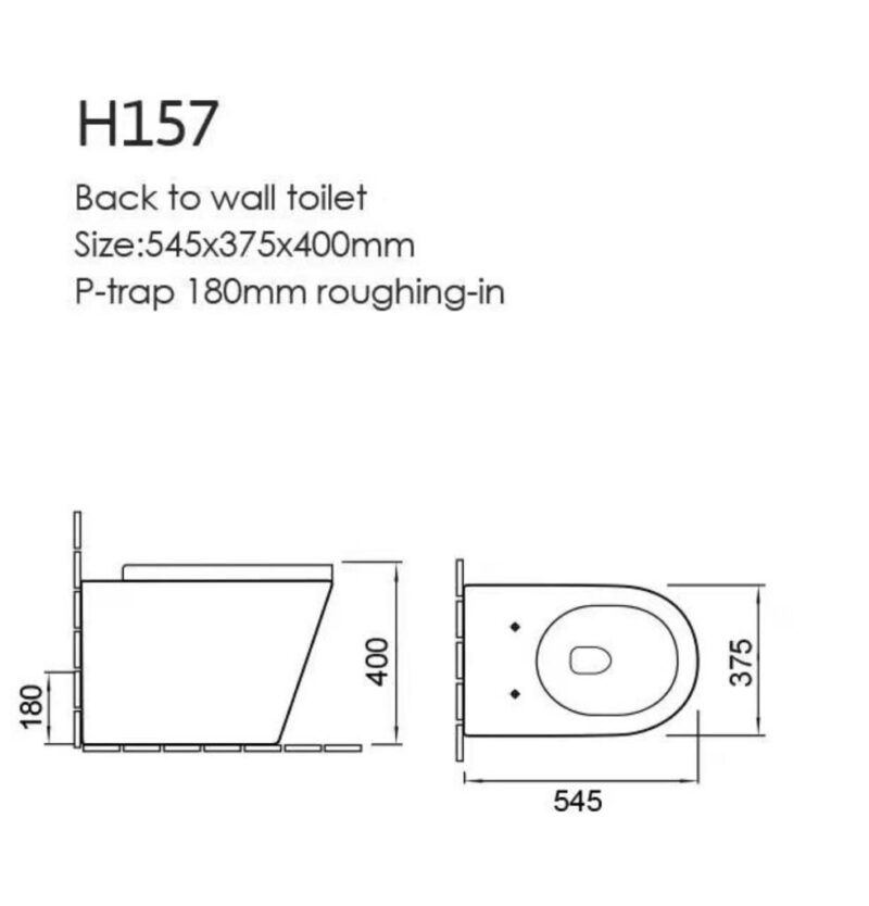 WHITE RIMLESS FLOOR-MOUNT CLOSET