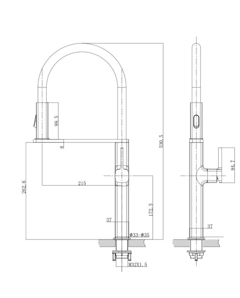 GUN METAL SINK MIXER