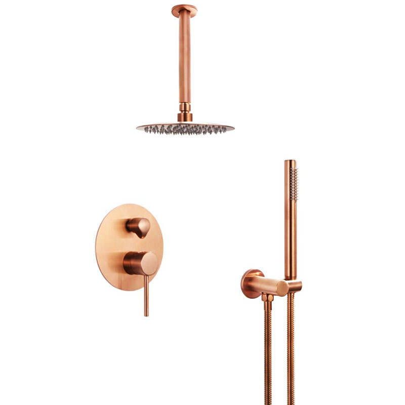 ROSE GOLD CONCEALED RAIN-SHOWER MIXER