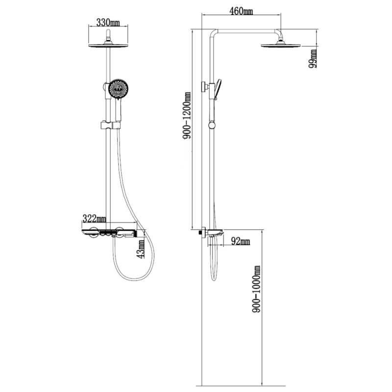 RAIN-SHOWER MIXER 3507C - Image 2