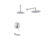 Rain shower wall & ceiling + spout