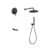Rain shower wall & hand shower + spout