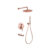 Rain shower wall & hand shower + spout